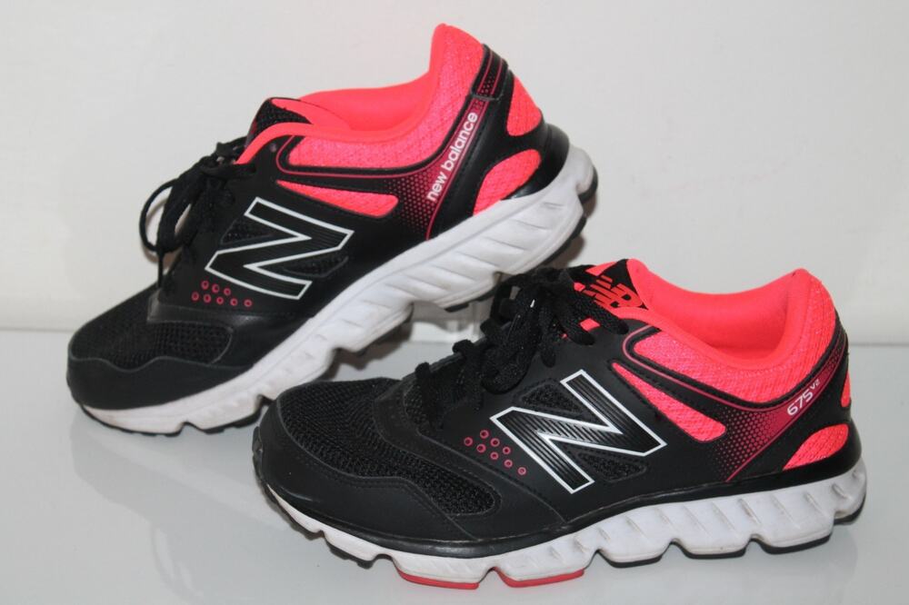 New Balance 675v2 Running Shoes, W675BG2, Black/Pink, Women's US Size 7.5 Wide
